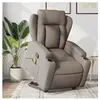 vidaXL Fauteuil inclinable de massage Taupe Tissu