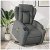 vidaXL Fauteuil de massage inclinable Gris foncé Tissu