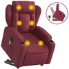 vidaXL Fauteuil inclinable de massage Rouge bordeaux Tissu