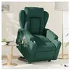 vidaXL Fauteuil inclinable de massage Vert foncé Tissu
