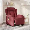 vidaXL Fauteuil de massage inclinable électrique Rouge bordeaux Tissu