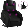 vidaXL Fauteuil inclinable de massage Noir Similicuir