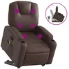 vidaXL Fauteuil inclinable de massage Marron Similicuir