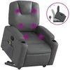 vidaXL Fauteuil inclinable de massage Gris Similicuir