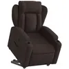 vidaXL Fauteuil inclinable marron foncé tissu