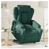 vidaXL Fauteuil inclinable vert foncé tissu