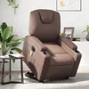 vidaXL Fauteuil inclinable de massage électrique marron similicuir