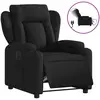 vidaXL Fauteuil inclinable électrique Noir Tissu