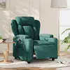vidaXL Fauteuil inclinable électrique Vert foncé Tissu
