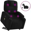 vidaXL Fauteuil inclinable de massage électrique Noir Tissu