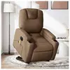 Fauteuil inclinable de massage électrique Marron Tissu vidaXL