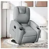 vidaXL Fauteuil inclinable électrique gris clair tissu