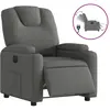 vidaXL Fauteuil inclinable électrique Gris foncé Tissu