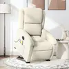 vidaXL Fauteuil inclinable de massage électrique crème velours
