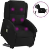 vidaXL Vidaxl Fauteuil Inclinable De Massage Électrique Noir Velours