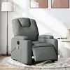 vidaXL Fauteuil inclinable de massage électrique gris foncé tissu