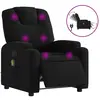 vidaXL Fauteuil de massage inclinable électrique Noir Tissu