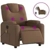Fauteuil inclinable de massage électrique marron tissu vidaXL
