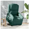 vidaXL Fauteuil inclinable électrique vert foncé velours