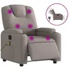vidaXL Fauteuil de massage inclinable électrique Taupe Tissu