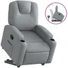 vidaXL Fauteuil inclinable Gris clair Tissu