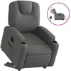 vidaXL Fauteuil inclinable Gris foncé Tissu