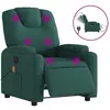 vidaXL Fauteuil de massage inclinable électrique Vert foncé Tissu