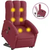 vidaXL Fauteuil inclinable de massage Rouge bordeaux Tissu