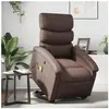 vidaXL Fauteuil inclinable de massage Marron Similicuir