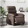 vidaXL Fauteuil de massage inclinable électrique marron similicuir