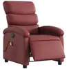 vidaXL Fauteuil de massage inclinable électrique rouge bordeaux