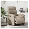 vidaXL Fauteuil de massage inclinable électrique cappuccino similicuir