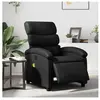vidaXL Fauteuil de massage inclinable électrique noir similicuir