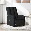 vidaXL Fauteuil de massage inclinable électrique Noir Tissu