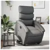 vidaXL Fauteuil inclinable électrique gris similicuir