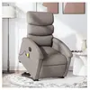 vidaXL Fauteuil inclinable de massage électrique Taupe Tissu