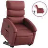 vidaXL Fauteuil inclinable de massage électrique rouge bordeaux
