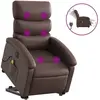 vidaXL Fauteuil inclinable de massage électrique marron similicuir