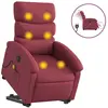 vidaXL Fauteuil inclinable de massage électrique Rouge bordeaux Tissu