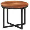 vidaXL Table basse 35x35x30 cm bois massif acacia et fer