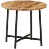 vidaXL Table basse 45x45x40 cm bois de manguier solide et fer