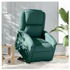vidaXL Fauteuil inclinable électrique vert foncé tissu