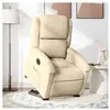 vidaXL Fauteuil inclinable électrique crème tissu