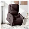 vidaXL Fauteuil inclinable électrique marron foncé tissu