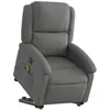 vidaXL Fauteuil inclinable de massage électrique Gris foncé Tissu