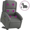 vidaXL Fauteuil de massage inclinable Gris foncé Tissu