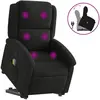 vidaXL Fauteuil de massage inclinable Noir Tissu