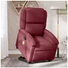vidaXL Fauteuil inclinable de massage Rouge bordeaux Tissu