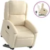 vidaXL Fauteuil inclinable Crème Tissu