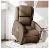 vidaXL Fauteuil de massage inclinable Marron Tissu